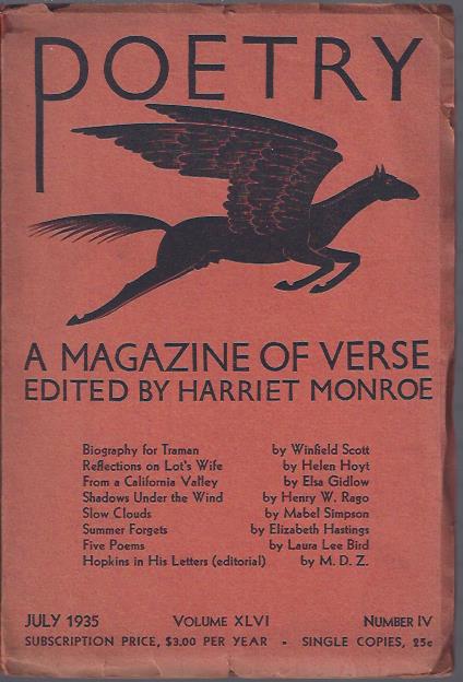 Image for Poetry, a Magazine of Verse July, 1935