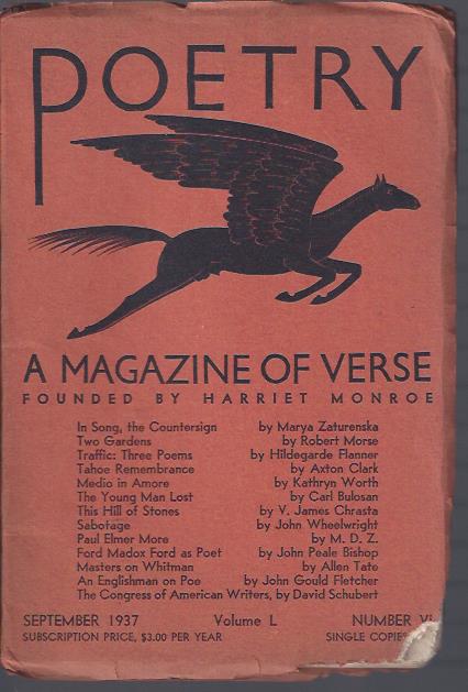 Image for Poetry, a Magazine of Verse September, 1937