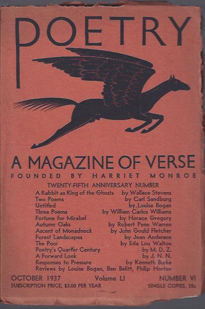 Image for Poetry, a Magazine of Verse October, 1937 : Twenty-Fifth Anniversary Number