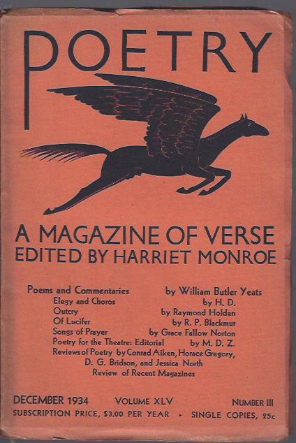 Image for Poetry, a Magazine of Verse December, 1934