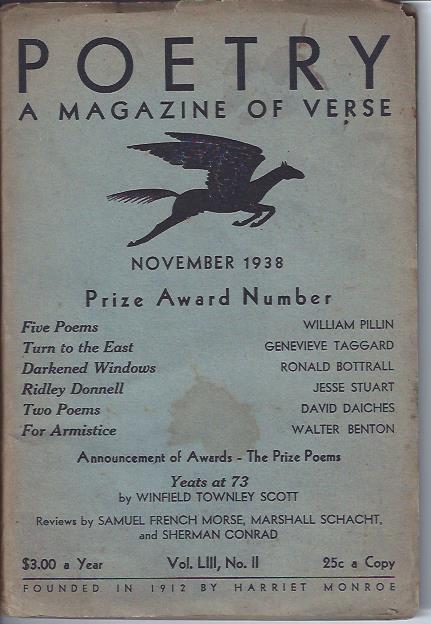 Image for Poetry, a Magazine of Verse November, 1938 : Prize Award Number