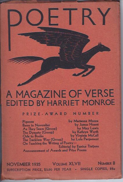 Image for Poetry, a Magazine of Verse November, 1935 : Prize Award Number