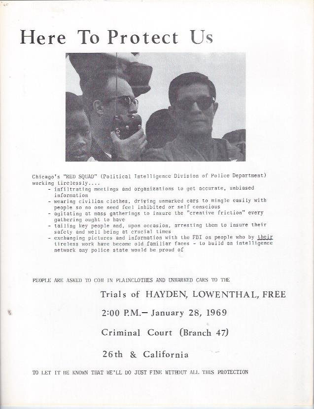 Image for Tom Hayden Handbill / Chicago Red Squad