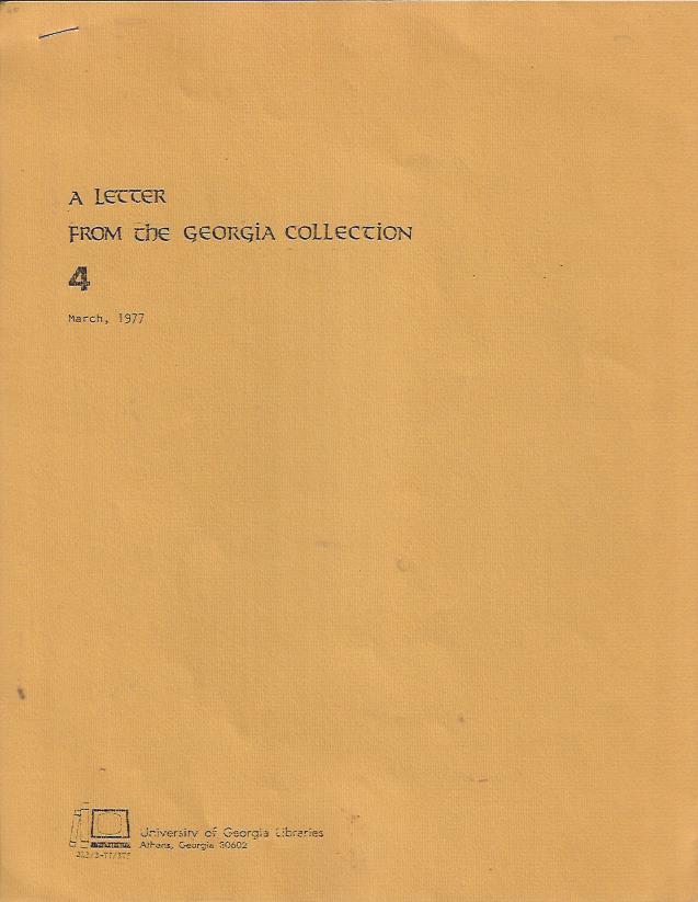 Image for A Letter from the Georgia Collection: March, 1977