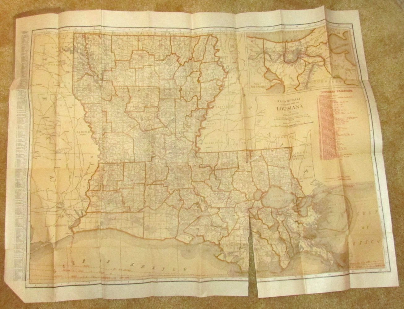 Image for Louisiana: Rand McNally Indexed Pocket Map, Tourists' and Shippers' Guide