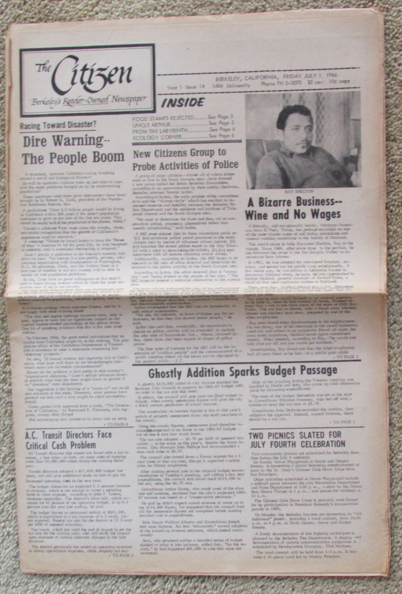 Image for The Citizen : Berkeley's Reader-Owned Newspaper
