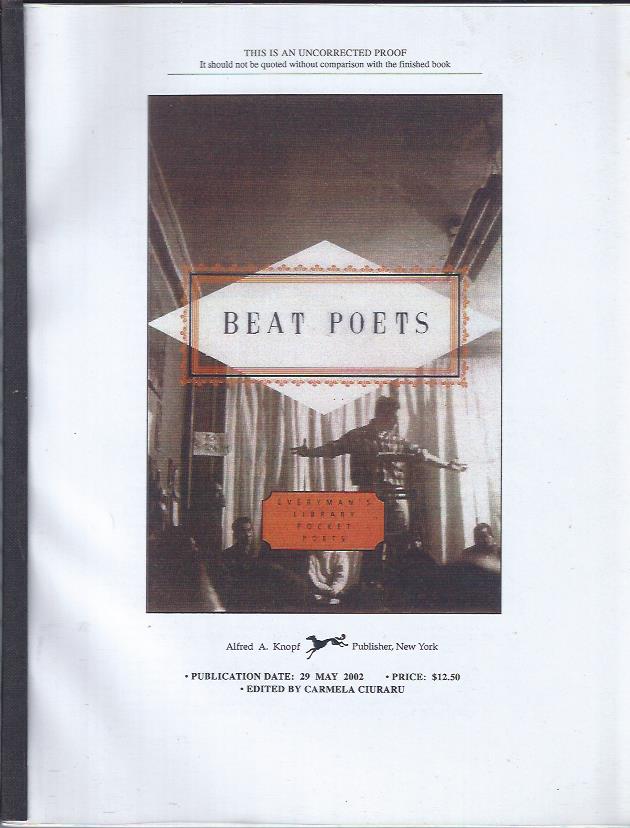 Image for Beat Poets (Uncorrected Proof)