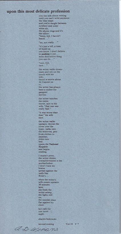Image for Upon This Most Delicate Profession - Broadside