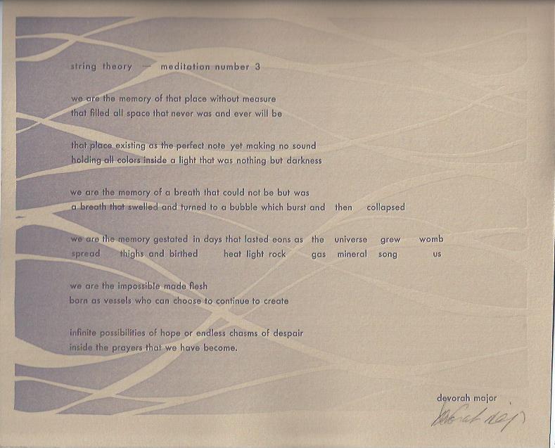 Image for Meditation Number 3 -- Broadside