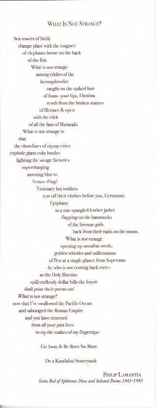 Image for What Is Not Strange? -- Broadside