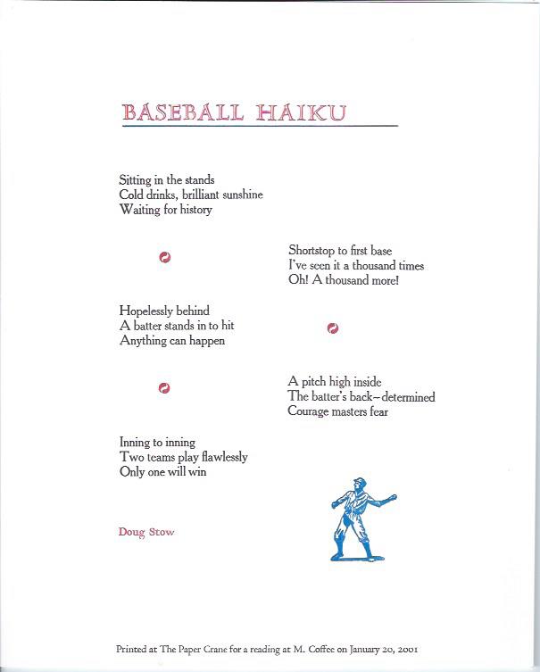 Image for Baseball Haiku -- Broadside
