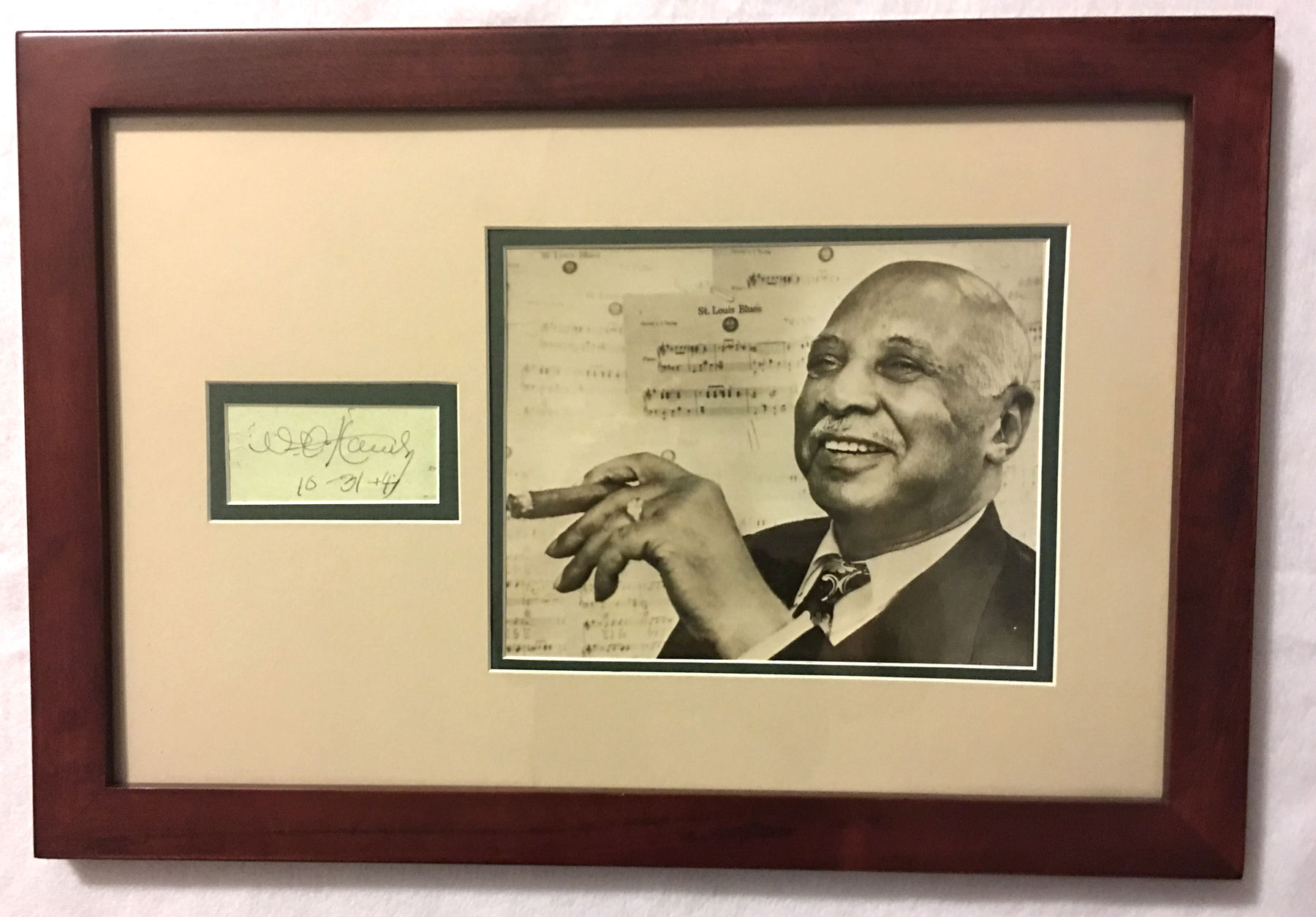 Image for Autograph of W. C. Handy, Framed with Photo