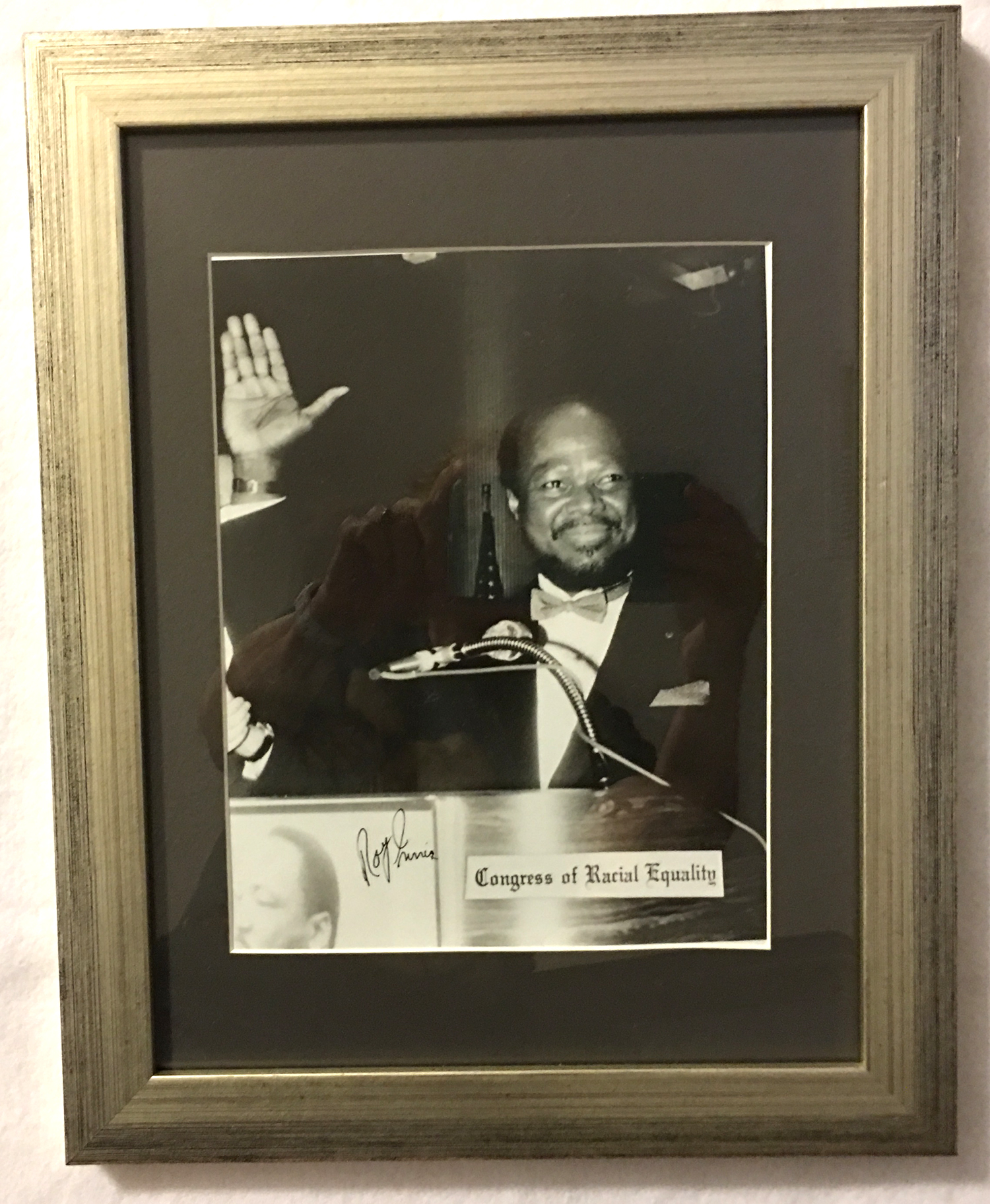 Image for Autograph of Roy Innis on Photo, framed.