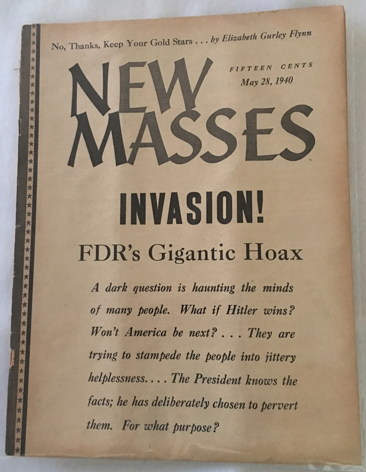 Image for New Masses, May 28, 1940