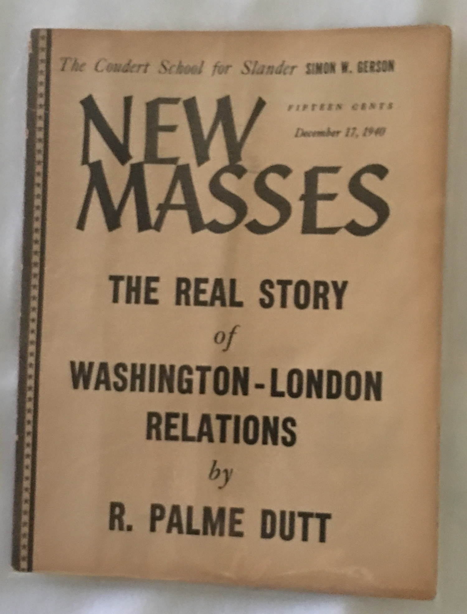 Image for New Masses, December 17, 1940