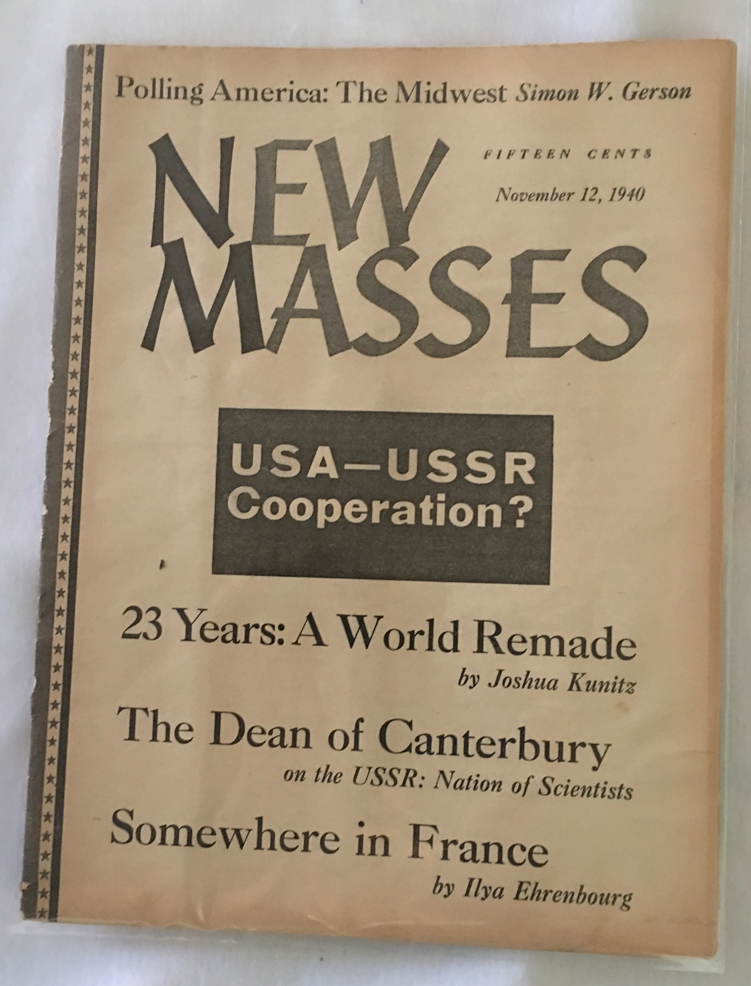 Image for New Masses, November 12, 1940