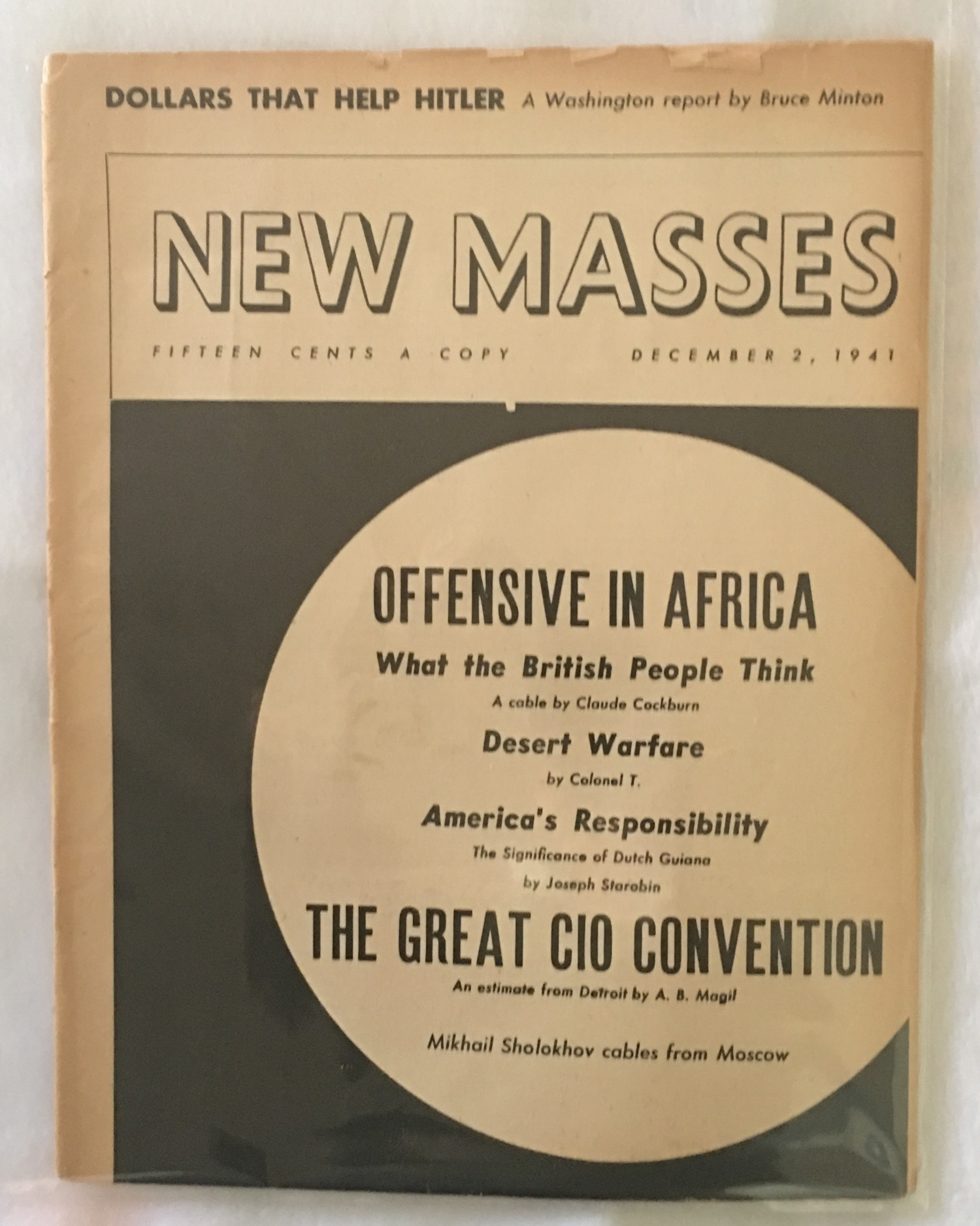 Image for New Masses, December 2, 1941