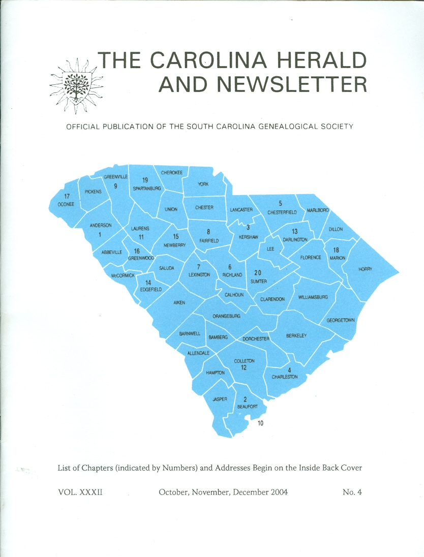Image for The Carolina Herald and Newsletter Official Publication of the South Carolina Genealogical Society
