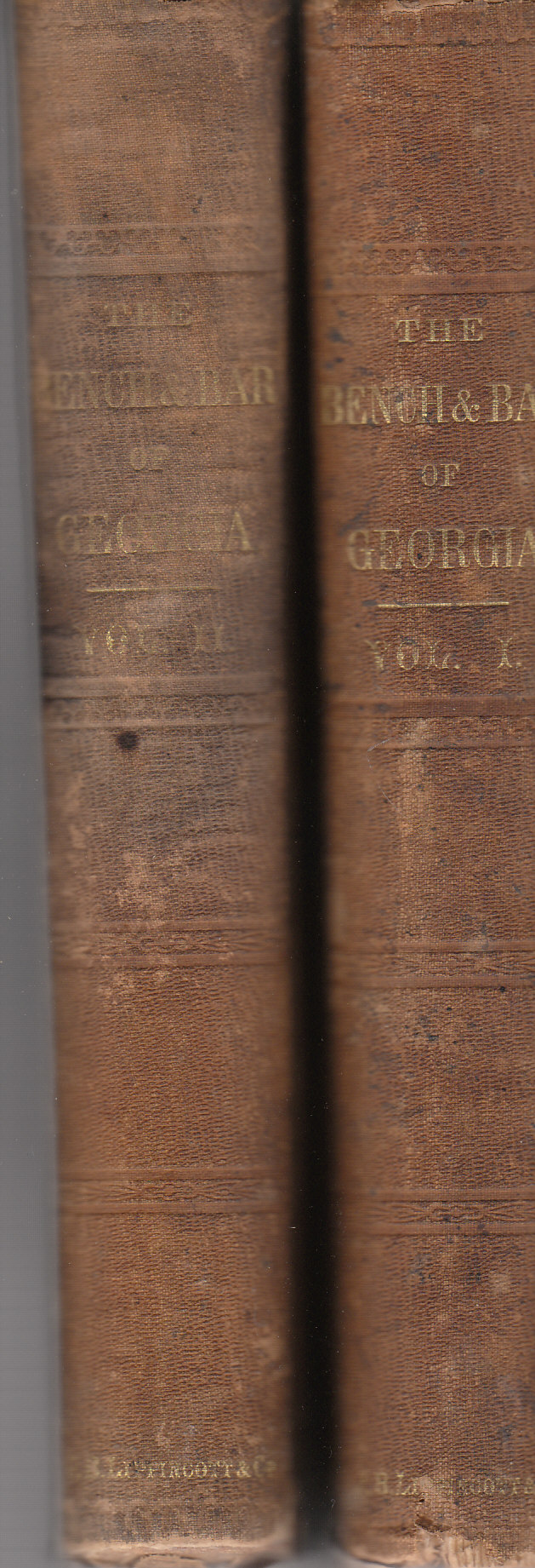 Image for The Bench and Bar of Georgia, 2 Vols. Memoirs and Sketches with an Appendix Containing a Court Roll from 1790 to 1857, Etc.