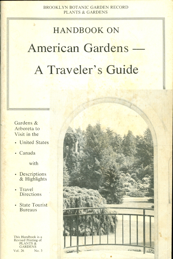 Image for Handbook on American Gardens -- a Traveler's Guide