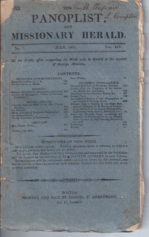 Image for The Panoplist and Missionary Herald