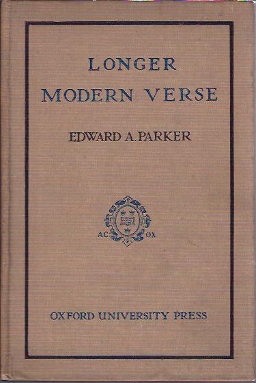 Image for Longer Modern Verse