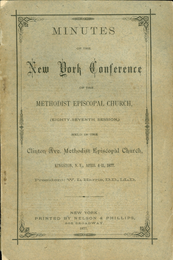 Image for Minutes of the New York Conference of the Methodist Episcopal Church