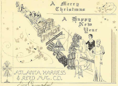 Image for Atlanta Harness & Reed Mfg. Co. Christmas Card