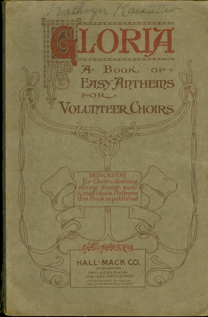 Gloria: a Book of Easy Anthems for Volunteer Choirs Image for Gloria: a Book of Easy Anthems for Volunteer Choirs