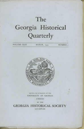 Image for The Georgia Historical Quarterly