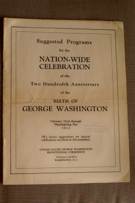 Image for Suggested Programs for the Nationwide Celebration of the Two Hundredth Anniversary of the Birth of George Washington: February 22 through Thanksgiving Day 1932