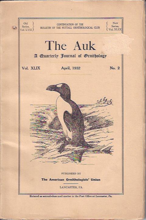 Image for The Auk A Quarterly Journal of Ornithology