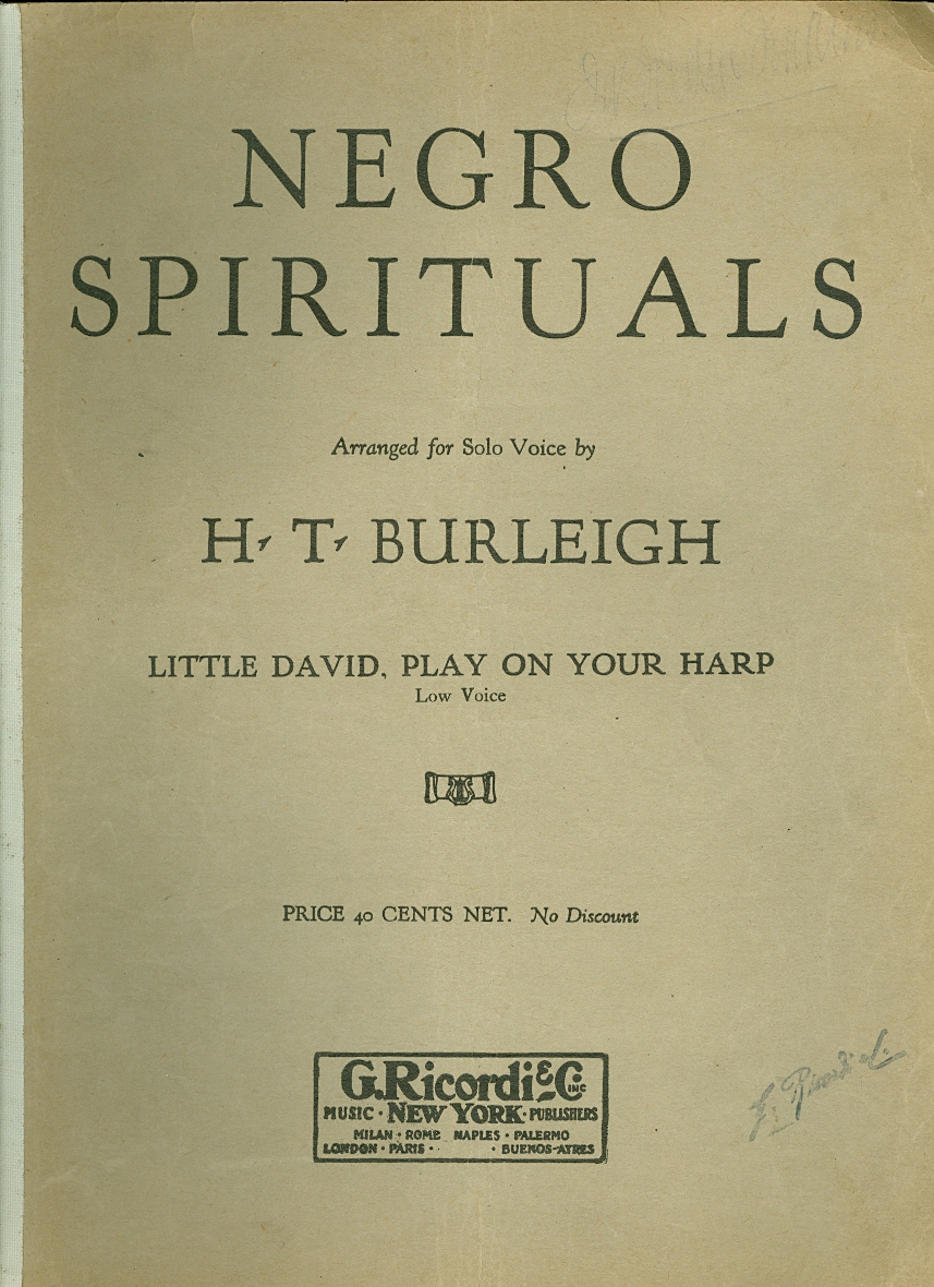 Negro Spirituals: Little David, Play on Your Harp Image for Negro Spirituals: Little David, Play on Your Harp