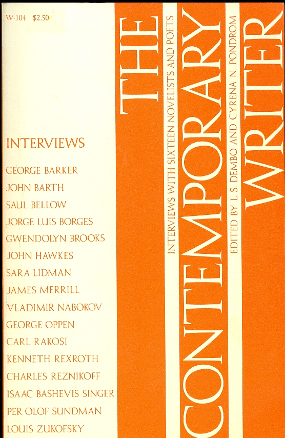 Image for The Contemporary Writer Interviews with Sixteen Novelists and Poets