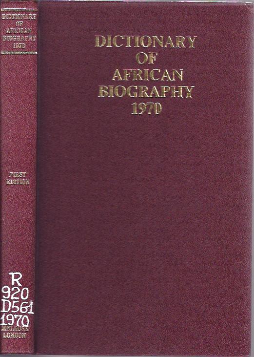 Image for Dictionary of African Biography, 1970
